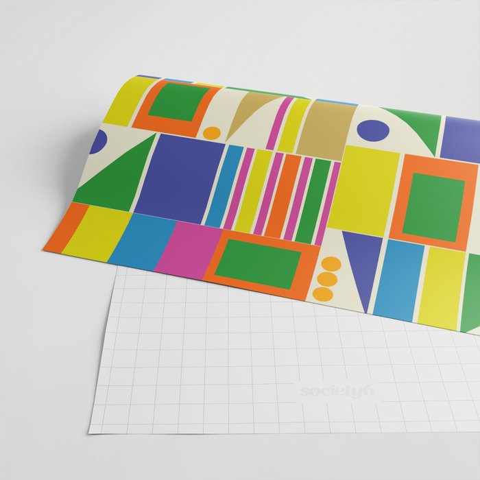 Colorful Geometric Mid Century Modtastic Retro Pattern Wrapping Paper Gallery Image 2