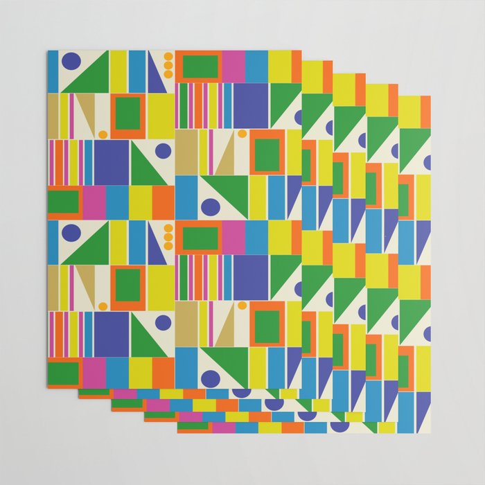 Colorful Geometric Mid Century Modtastic Retro Pattern Wrapping Paper Gallery Image 3