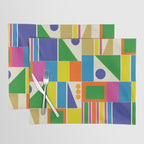 Colorful Geometric Mid Century Modtastic Retro Pattern Placemat Gallery Image 1