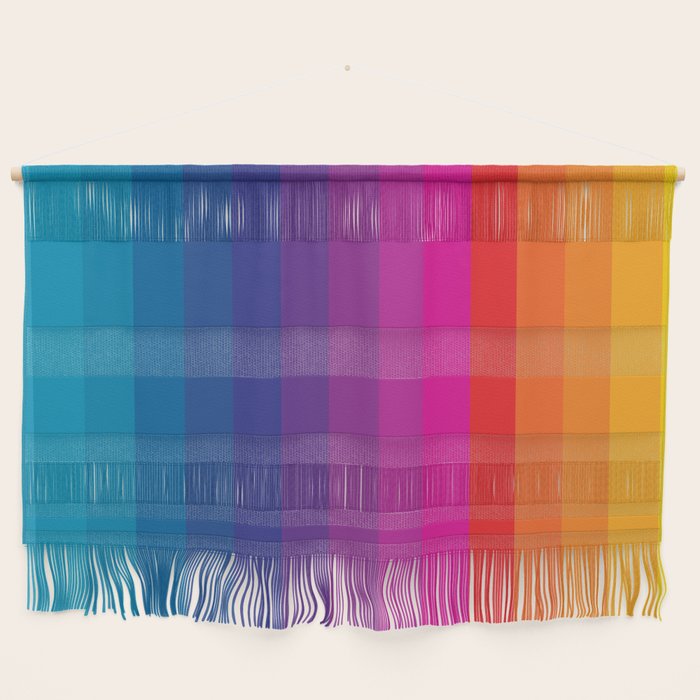  Classic 70s Vintage Style Retro Stripes - Funky Rainbow Wall Hanging Gallery Image 1