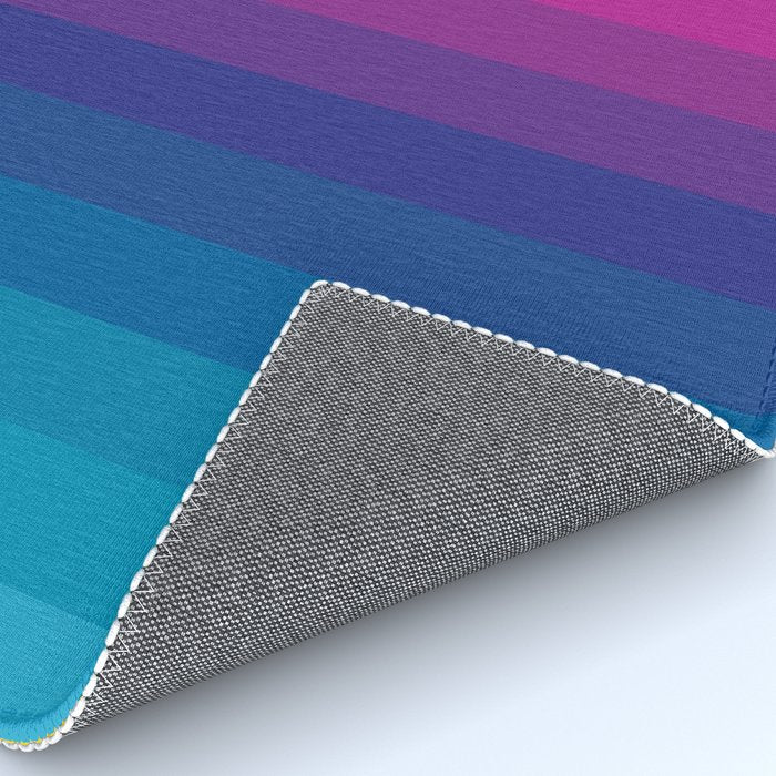  Classic 70s Vintage Style Retro Stripes - Funky Rainbow Rug Gallery Image 4