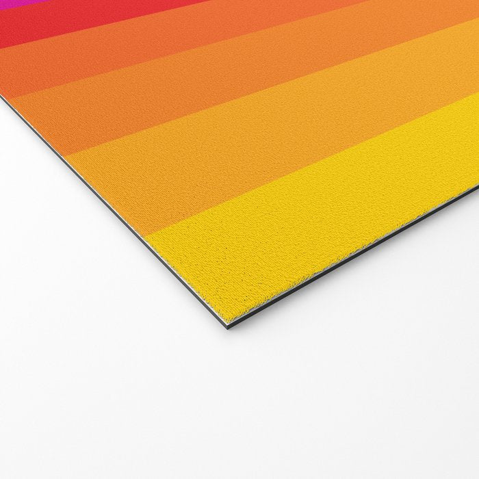  Classic 70s Vintage Style Retro Stripes - Funky Rainbow Welcome Mat Gallery Image 2