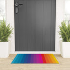  Classic 70s Vintage Style Retro Stripes - Funky Rainbow Welcome Mat Gallery Image 3