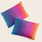  Classic 70s Vintage Style Retro Stripes - Funky Rainbow Pillow Sham Gallery Image 3