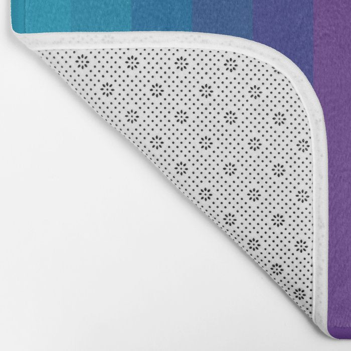  Classic 70s Vintage Style Retro Stripes - Funky Rainbow Bath Mat Gallery Image 2
