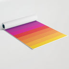  Classic 70s Vintage Style Retro Stripes - Funky Rainbow Yoga Mat Gallery Image 2