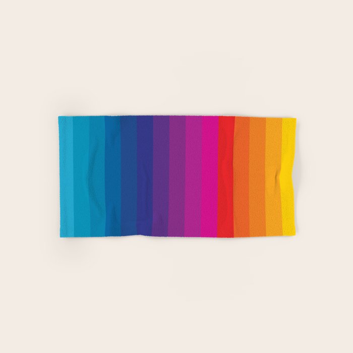  Classic 70s Vintage Style Retro Stripes - Funky Rainbow Bath Towel Gallery Image 1