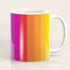  Classic 70s Vintage Style Retro Stripes - Funky Rainbow Coffee Mug Gallery Image 1