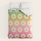 Ombre Rainbow Daisy Pattern Comforter Gallery Image 6