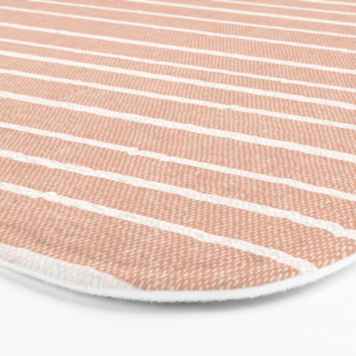 irregular stripes - peach Bath Mat Gallery Image 3