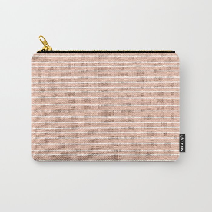 irregular stripes - peach Carry All Pouch Gallery Image 1