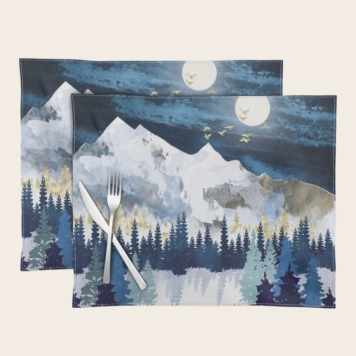 Moonlit Snow Placemat Gallery Image 1