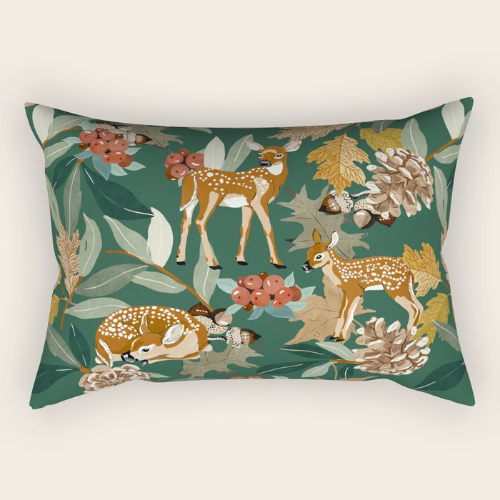 Deer in the autumn nature 22 Rectangular Pillow Gallery Image 1