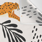 Cheetahs pattern on white Wall Tapestry Gallery Image 3