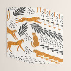 Cheetahs pattern on white Wrapping Paper Gallery Image 3