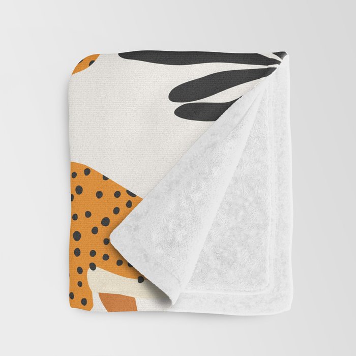 Cheetahs pattern on white Throw Blanket Gallery Image 3
