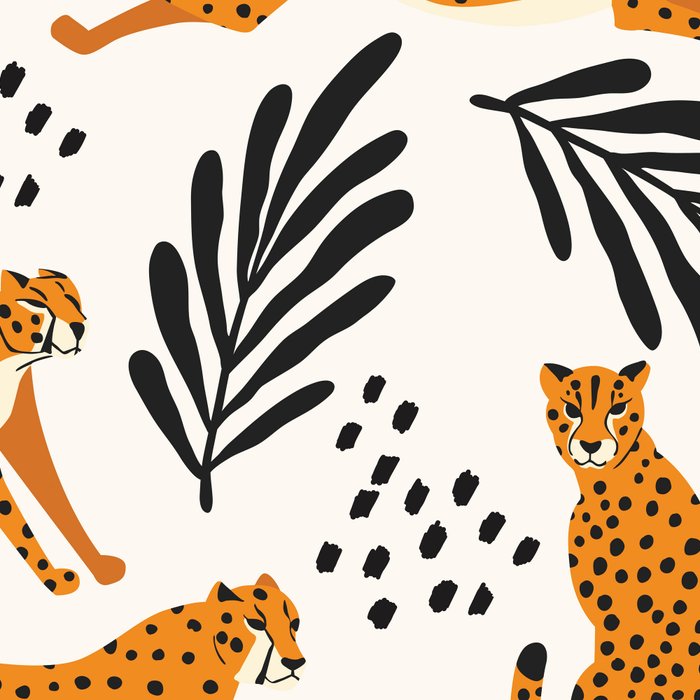 Cheetahs pattern on white Coffee Mug Gallery Image 2