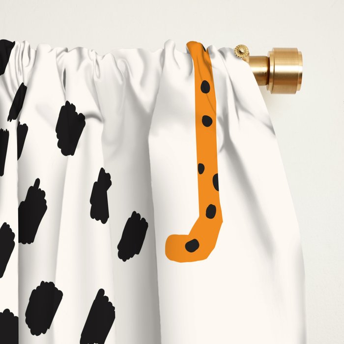 Cheetahs pattern on white Window Curtain Gallery Image 2
