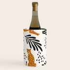 Cheetahs pattern on white Wine Chiller Gallery Image 3