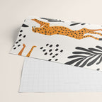 Cheetahs pattern on white Wrapping Paper Gallery Image 2