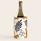 Cheetahs pattern on white Wine Chiller Gallery Image 1