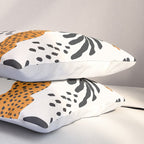 Cheetahs pattern on white Pillow Sham Gallery Image 3