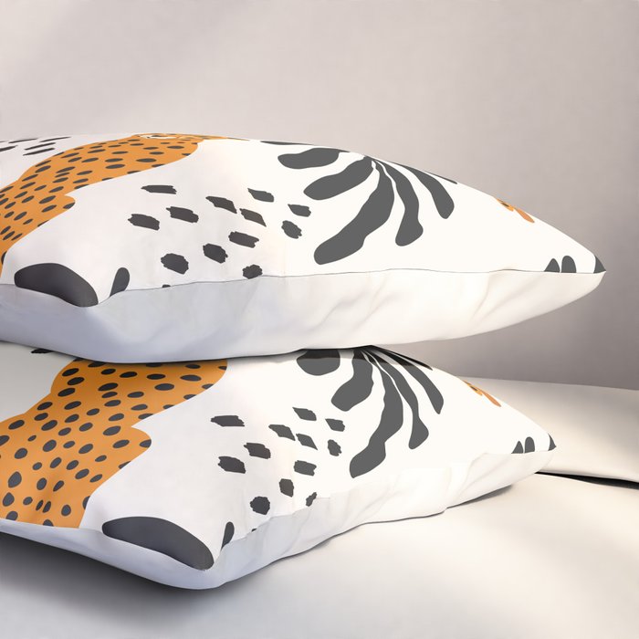 Cheetahs pattern on white Pillow Sham Gallery Image 3