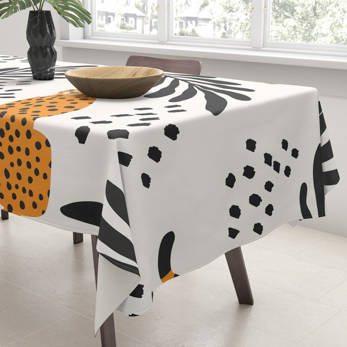 Cheetahs pattern on white Tablecloth Gallery Image 3