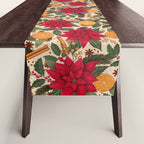 Poinsettia Flowers and Spices Table Runner Gallery Image 1