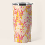 Desert Flowers - pink & yellow Travel Mug Gallery Image 1