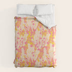 Desert Flowers - pink & yellow Duvet Cover Gallery Image 6