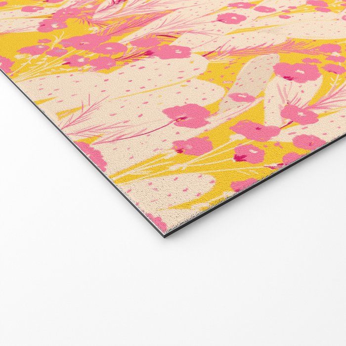 Desert Flowers - pink & yellow Welcome Mat Gallery Image 2