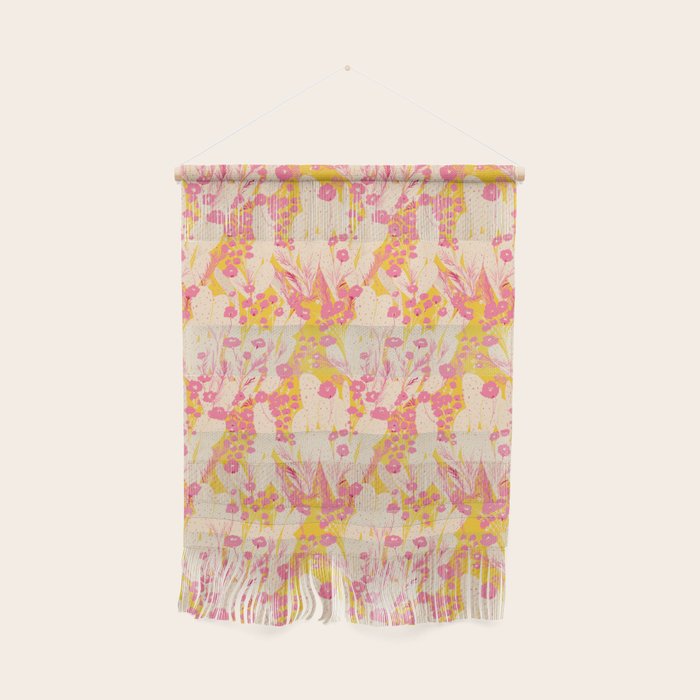 Desert Flowers - pink & yellow Wall Hanging Gallery Image 1