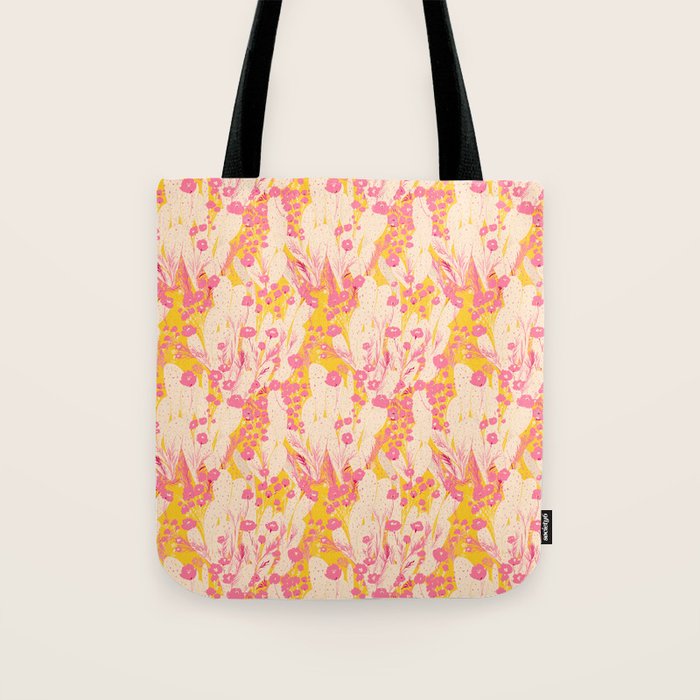 Desert Flowers - pink & yellow Tote Bag Gallery Image 1