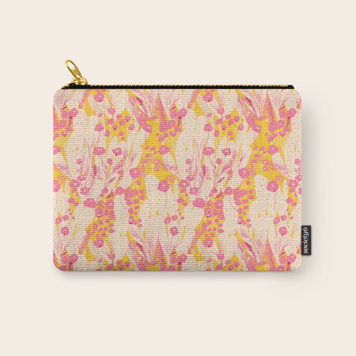 Desert Flowers - pink & yellow Carry All Pouch Gallery Image 1