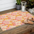 Desert Flowers - pink & yellow Outdoor Rug Gallery Image 2