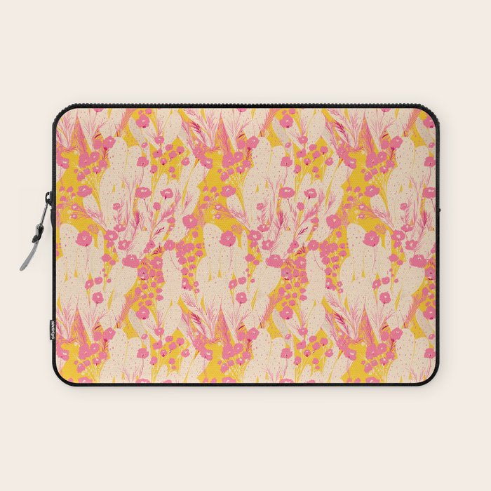 Desert Flowers - pink & yellow Laptop Sleeve Gallery Image 1