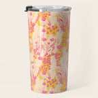 Desert Flowers - pink & yellow Travel Mug Gallery Image 3