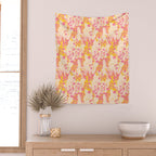 Desert Flowers - pink & yellow Wall Tapestry Gallery Image 2