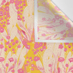 Desert Flowers - pink & yellow Wall Tapestry Gallery Image 3