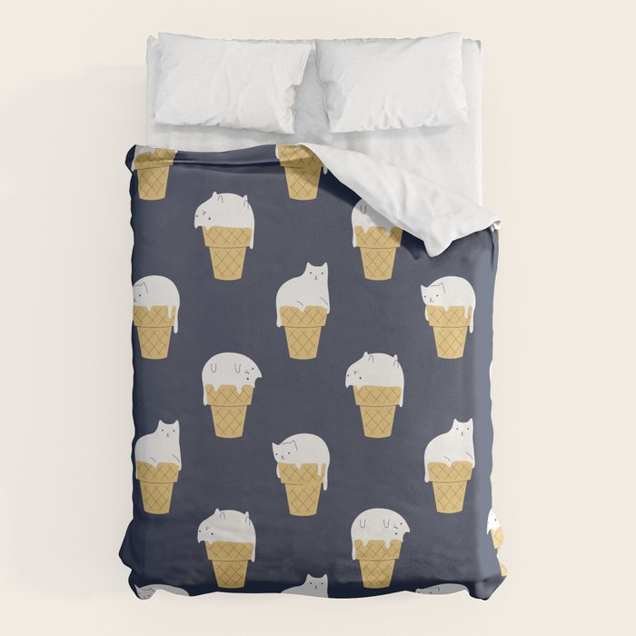 Meowlting Pattern Duvet Cover Gallery Image 1