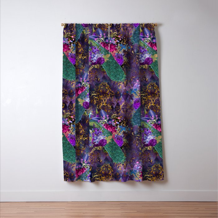 Feather Peacock 29 Window Curtain Gallery Image 3