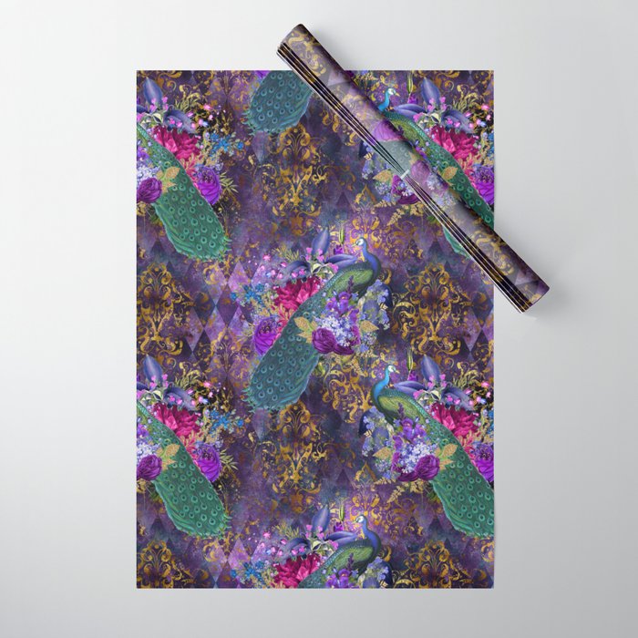 Feather Peacock 29 Wrapping Paper Gallery Image 1