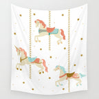 Carousel Horses Wall Tapestry Gallery Image 4
