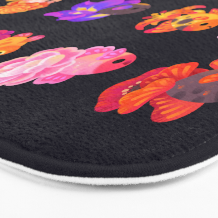 Flower goldfish - dark Bath Mat Gallery Image 3