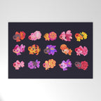 Flower goldfish - dark Welcome Mat Gallery Image 1