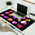 Flower goldfish - dark Desk Mat Gallery Image 2