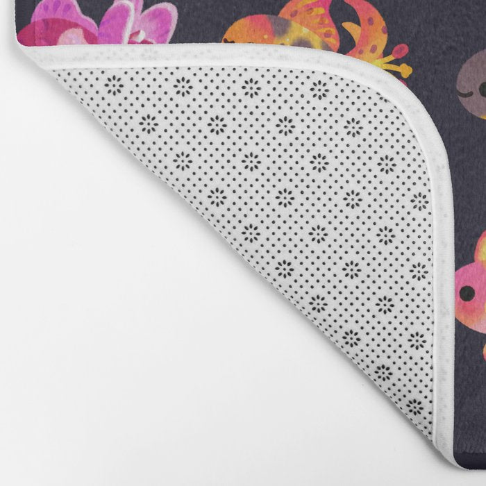 Flower goldfish - dark Bath Mat Gallery Image 2