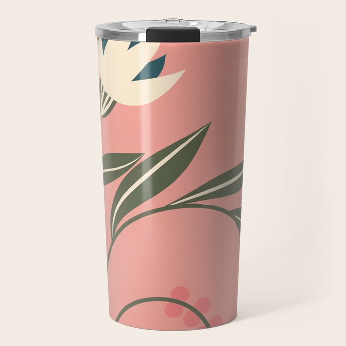 Minimal Abstract Flowers 21 Travel Mug Gallery Image 1