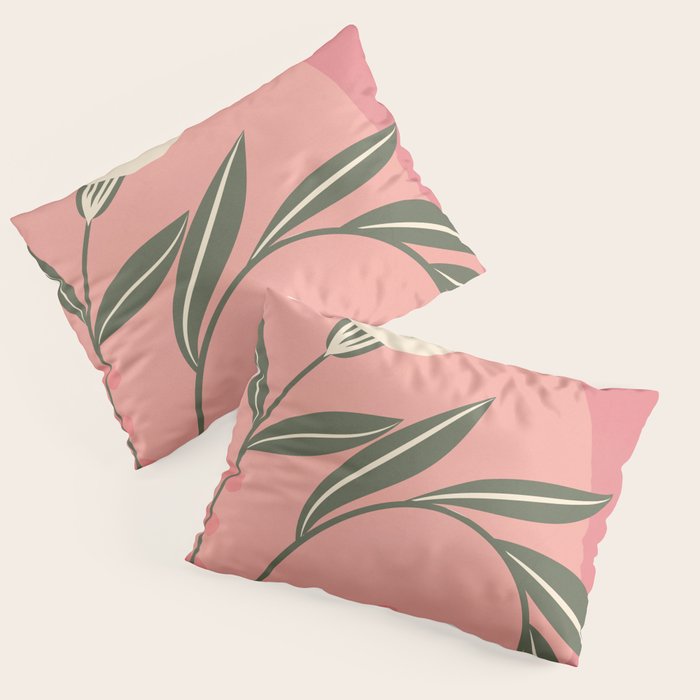 Minimal Abstract Flowers 21 Pillow Sham Gallery Image 3